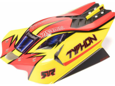 ARA-2250 TYPHON 4x4 Clipless Painted Decaled Body Yellow
