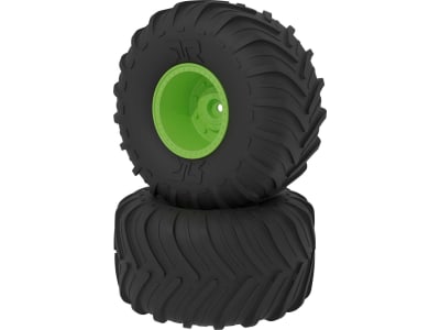 ARA-2531 dBoots Chevron MT Tire Set Glued - Green