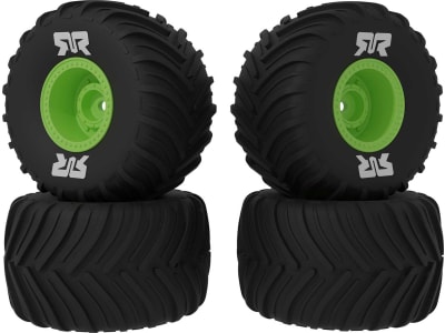 ARA-2610 dBoots Chevron MT Tire Set Glued Green 2 Pairs - GROM
