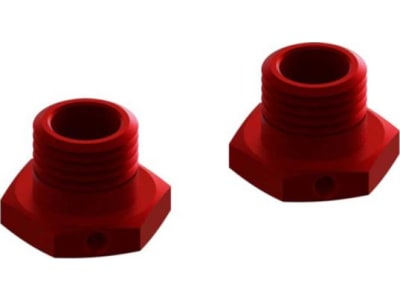 ARA311035 Aluminum Wheel Hex 17mm 14.6mm Thick Red 2