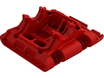 ARA320778 Rear Lower Skid / Gearbox Mount 1pc - Red