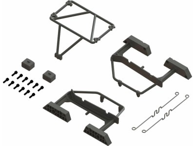 ARA320821 Desert Truck Body Roll Cage Set Black - GROM