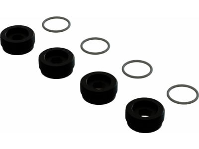 ARA330775 Aluminum Front Hub Nut Black Inc. O-Rings 4