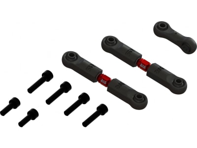 ARA340217 Aluminum Adjustable Steering Links Set B 2 pieces - GROM
