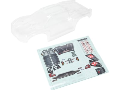 ARA402318 VORTEKS 4X4 Clear Body w /  Decals And Window Masks