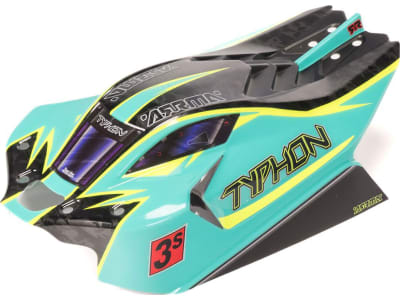 ARA406171 TYPHON 4x4 Clipless Painted Decaled Body Green
