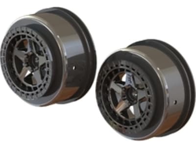 ARA510098 AR510098 SC 2.2  / 3.0 Wheel 14mm Hex Black Chrome 2