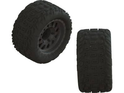 ARA550091 1:10 Dboots Katar Mt Pre-Mounted Tire 14mm Hex 2