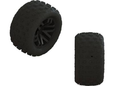 ARA550112 dBoots 'FORTRESS' Tire Set Glued Black 2 Pairs
