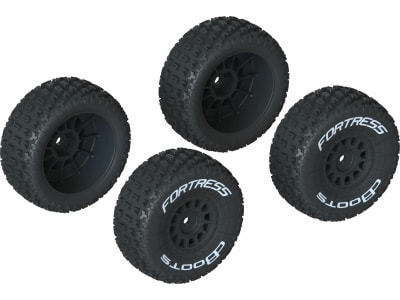 ARA550117 dBoots 'FORTRESS' Tire Set Glued Black 2 Pairs