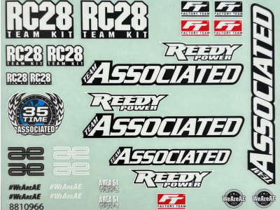 ASC21654 RC28R Decal Sheet
