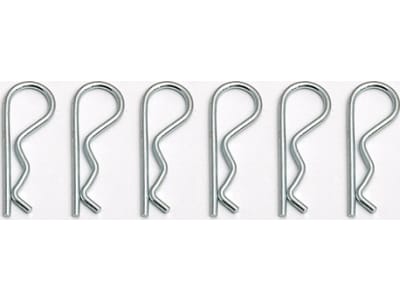 ASC2208 Black bent Body Clips 30mm long 1.4mm wire  10 