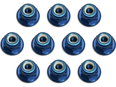 ASC25392 Factory Team 3mm  M3  Locknut Blue Aluminum