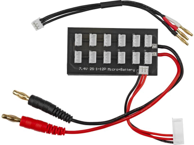 ASC27244 2S Parallel Charging Board w / 2mm Bullet Adapter