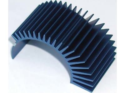 ASC3928 Factory Team Rad Clp-On Heat Sink Long Blue Tc3