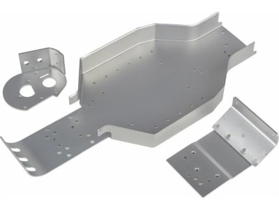 ASC6311 RC10cc Chassis Nose Plate Motor Mount Silver