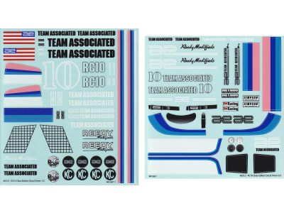 ASC6312 RC10CC Decal Sheets