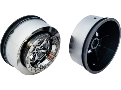 ASC71076 Drag Rear Wheels 2.2 in  /  3.0 in 12 Mm Hex Black Chrome