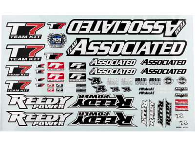 ASC71225 RC10T7 Decal Sheet