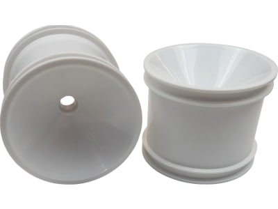 ASC7861 2.2 inch Truck Front Wheels White 3 / 8 inch ball bearing mounted 