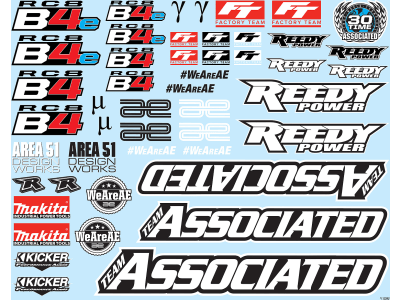 ASC81588 RC8B4 Decal Sheet