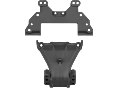 ASC91247 RB10 Retro Top Plate And Chassis Brace Gray