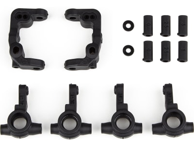 ASC91901 RC10B6.4 -1mm Scrub Caster and Steering Blocks