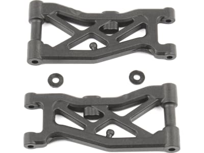 ASC92297 RC10b74 Factory Team Front Suspension Arms Carbon Fiber