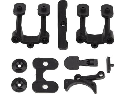 ASC92312 RC10B74.2 Rear Body Wing Fan Mounts and Bumper