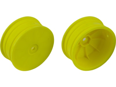 ASC92363 4WD Front Wheels 2.2 12mm hex +1.5mm fluorescent yellow