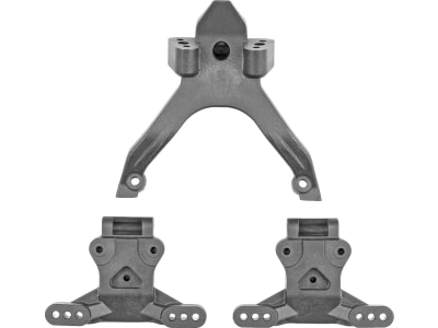 ASC92587 RC10b7.1 Ft Top Plate and Ballstud Mounts Carbon