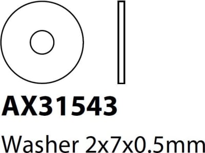 AXIC1543 Ax31543 Washer 2x7x.5mm 10