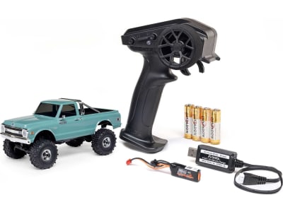 AXI-2260T1 1 / 30 SCX30 Chevrolet K10 4X4 RTR Brushed Rock Crawler Battery and 