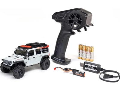 AXI-2261T2 1 / 30 SCX30 Jeep Wrangler JLU 4X4 RTR Brushed Rock Crawler Batter