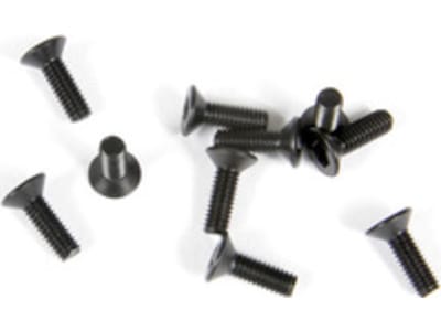 AXIC3372 Ax31372 M2.6x8mm Hex Socket Flat Head Black 10