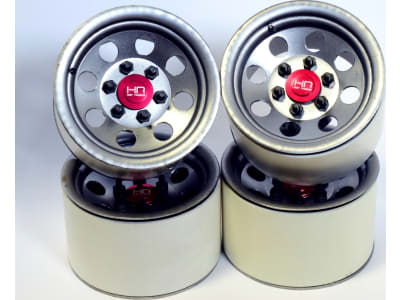 BLW22H18 Raw Steel 2.2 Beadlock 6-Lug 8-Hole Wheels 12mm Hex  4 
