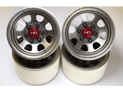 BLW22S18 Raw Steel 2.2 Beadlock 6-Lug Wagon Wheels 12mm Hex  4 