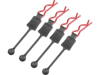 BWP39E02 Red Body Clips 26mm long 1.5mm wire  4 