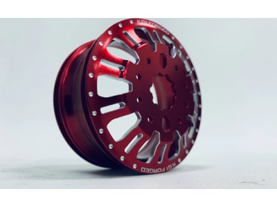 CEGCKD0653 Kg1 Kd004 Duel Front Dually Wheel Red Anodized 2 pieces