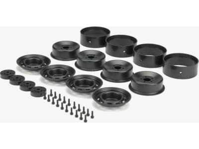 CIS16303 Sca-1e 1.9 Black Plastic Beadlock Wheel Set 4