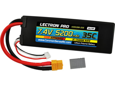CMS2S5200-35X Lectron Pro 7.4v 5200mah 35c LiPo Battery Xt60 / Tra Connector