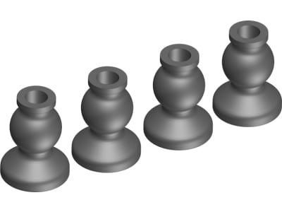 COR00180-150 Ball Shouldered - 6.8mm - Steel - 4 pieces: Dementor Kronos Pyth