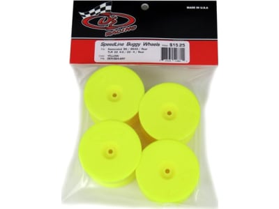 DER-SB4-ARY DE RACING Speedline Wheels for B6 - B64 / Tlr 22 4.0 / 22-4 / Rear Yel