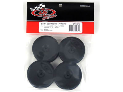 DER-SB4-SAB Slim Speedline Buggy Wheels for B6 / B6D / RB6 Front Black 4 pieces