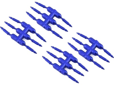 DSC-DEN-3BLA Drift Element Scale Bullet Lug Nuts  Blue   24 