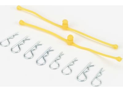 DUB2247 Silver Body Clips 25.4mm long 1.3mm wire  6 