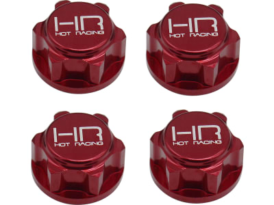 ERVT10C02 Red Aluminum 17mm Dirt Shield Wheel Nuts E-Revo 2.0
