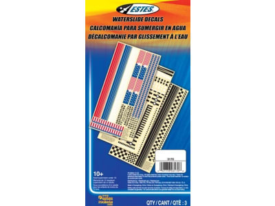 EST3170 Waterslide Decal Set for Model Rockets