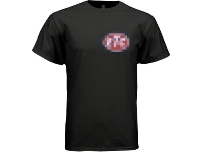 ETC186011 Large Black Snake Oil logo t-shirt