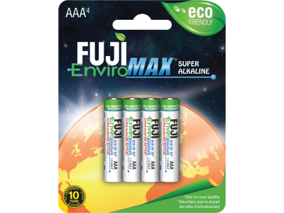 FUG4400BP4 Fuji Enviromax AAA Alkaline Battery  4 